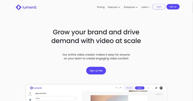 Lumen5 website thumbnail