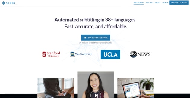 Sonix Website Thumbnail Image