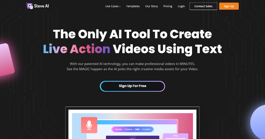 Steve Ai Website Thumbnail