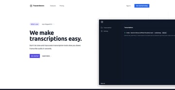 Transkribieren Website Thumbnail