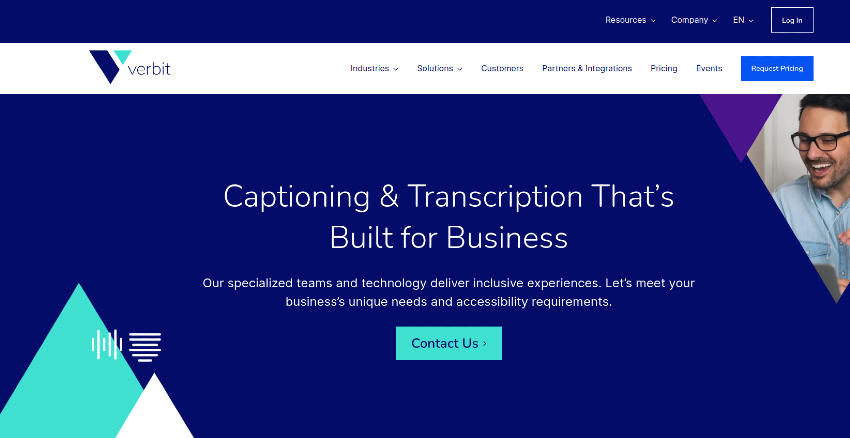 Verbit.ai website thumbnail image