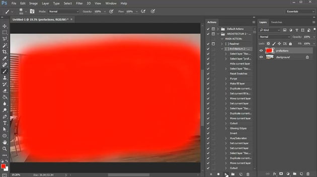 Brush Over the Stock with the Brush Tool