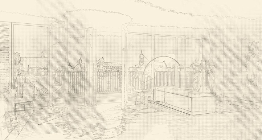 Architecture Drawing Photoshop Tutorial