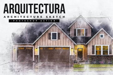 Arquitectura - Architecture Sketch Photoshop Action