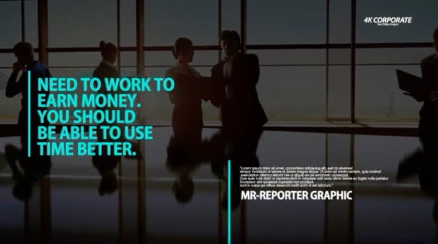Corporate After Effects text animation templates