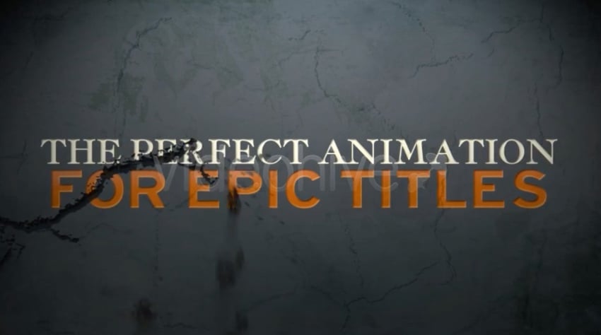 Cracks after Effects text animation