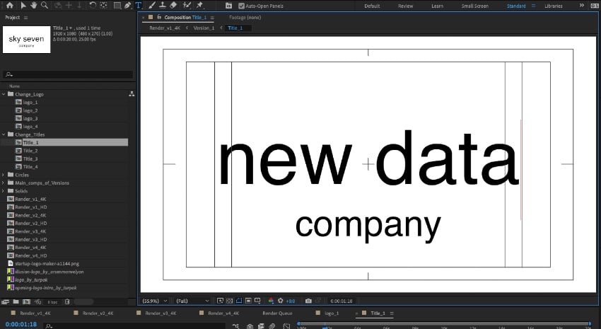 Customize logo animation template