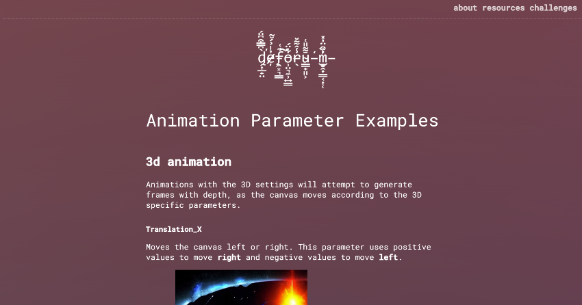 Deforum Stable Diffusion Website Thumbnail