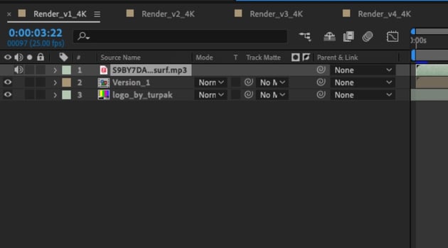 Music After Effects logo animation
