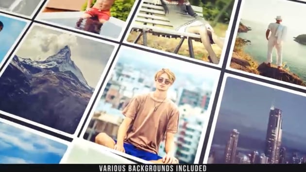 Photo story photo animation template