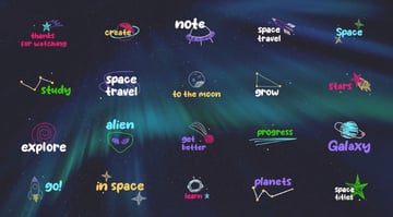 Space titles After Effects text