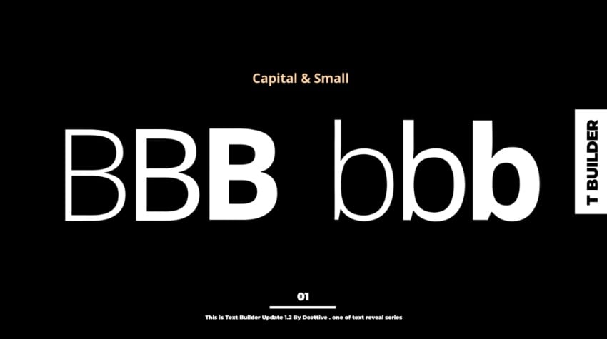 Text builder After Effects text