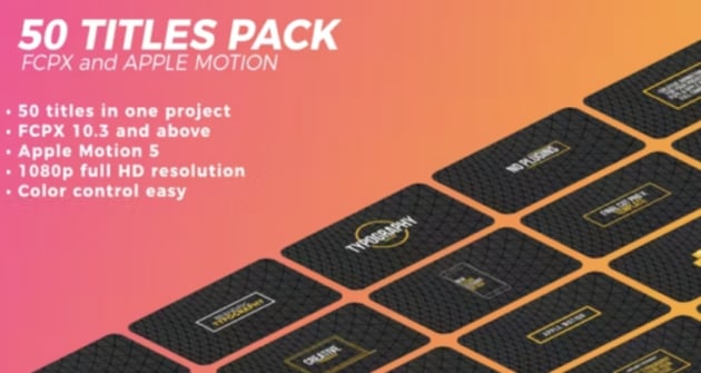 50 Minimal Titles - Apple Motion or FCPX Title Template