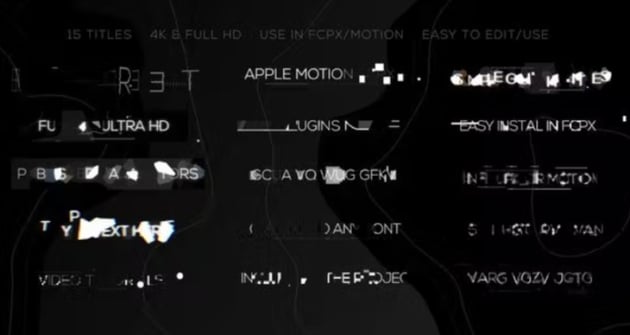 Glitch Minimal - Premium Title for Final Cut Pro