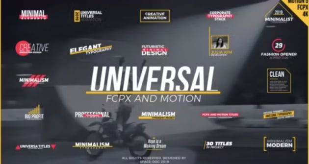 Modern Titles - Title Final Cut Pro Template