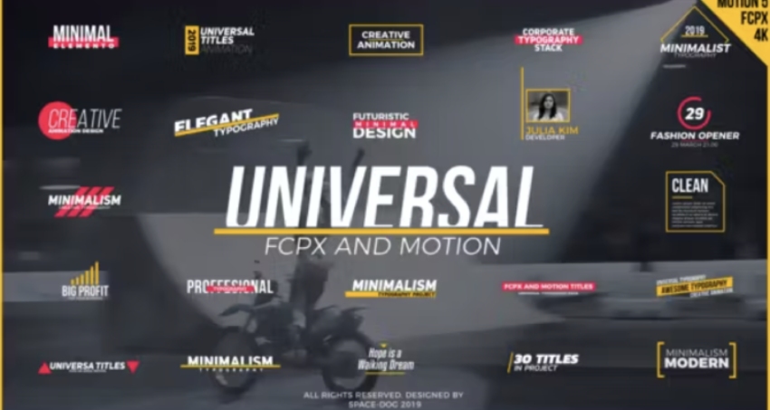 Modern Titles - Title Final Cut Pro Template
