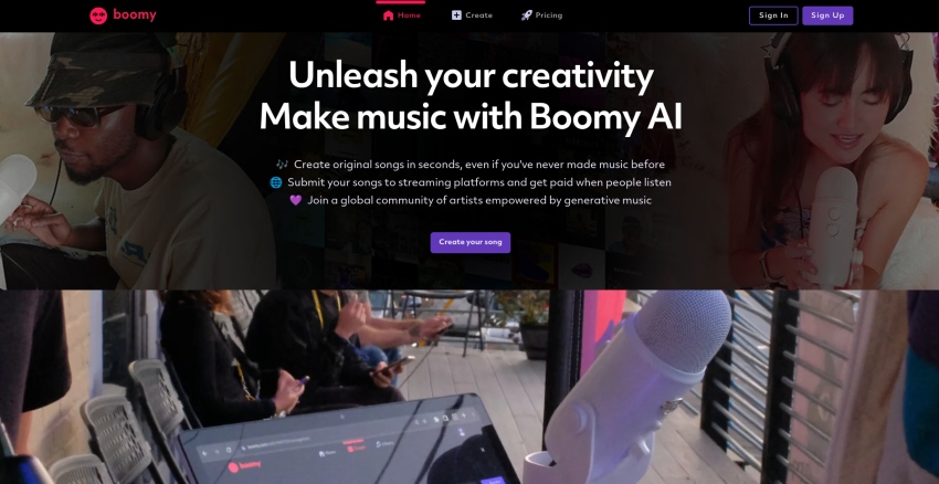 Boomy Website Thumbail