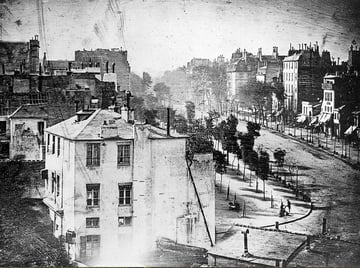 Boulevard du Temple is by Louis Daguerre