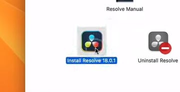 User double clicking installer file.