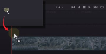 User dragging video to editor.