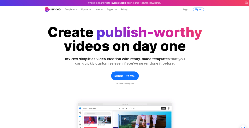 InVideo Website Thumbnail