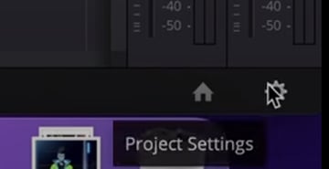 User clicking on 'Project Settings'