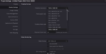 User accessing Project Settings Menu
