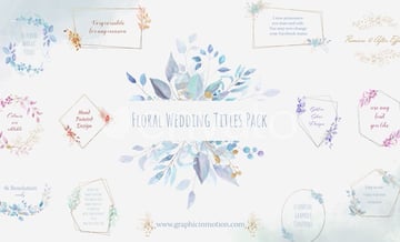 Floral Watercolour Wedding Titles Pack