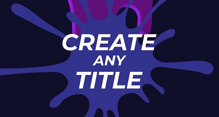 Splashes Pack After Effects Animated Elements