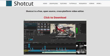 Shotcut Website Thumbnail for ai frame interpolation top 10 list