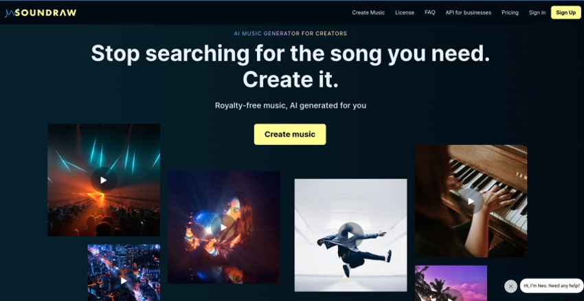 SounDraw Website Thumbnail