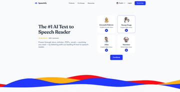 Speechify website thumbnail