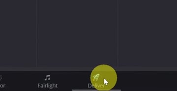 User clicking Deliver Button on DaVinci Resolve 18 for how to export video from davi