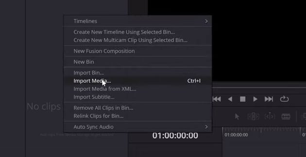 User importing video