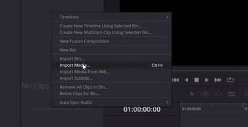 User importing video