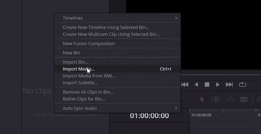 User importing video