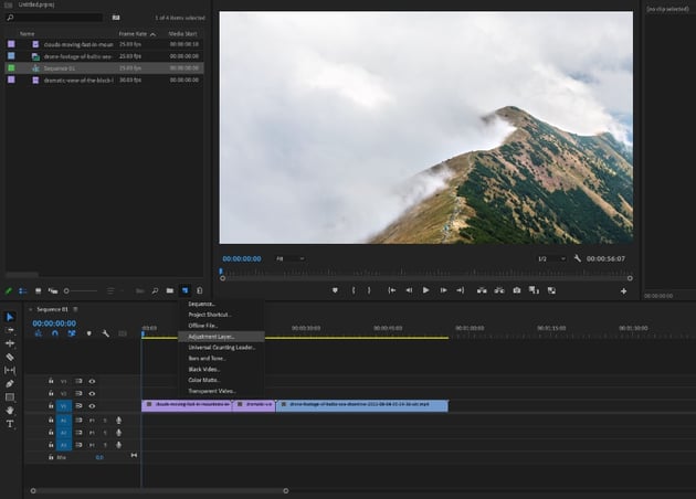 Adjustment layer Premiere