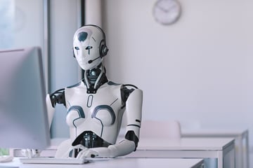 robot at computer