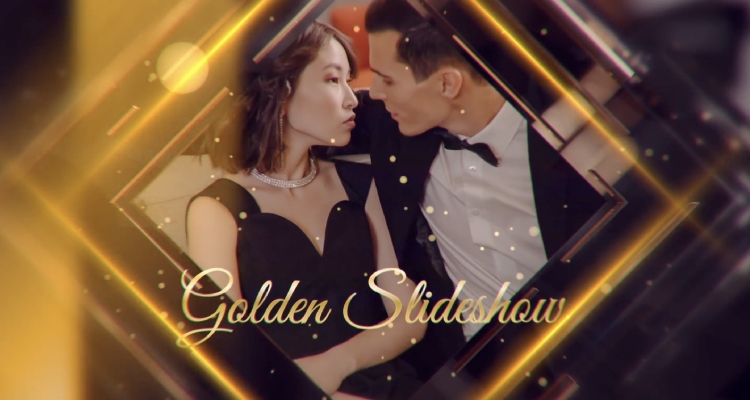 Golden DaVinci Slideshow Template