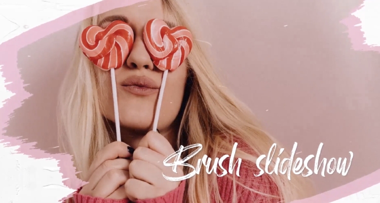 Brush DaVinci Resolve Photo Slideshow Template