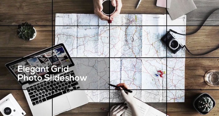Elegant Grid – DaVinci Resolve Picture Slideshow