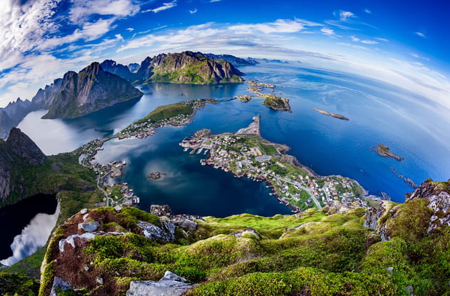 Lofoten archipelago Fisheye lens