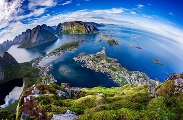 Lofoten archipelago Fisheye lens