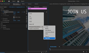 How to add a keyframe in Premiere