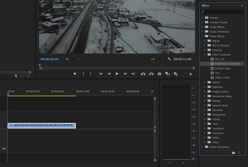 How to adjust brightness in Premiere Pro