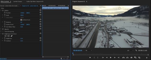 How to brighten a clip in Premiere Pro