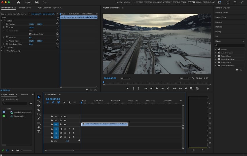 How to brighten a video in Premiere Pro