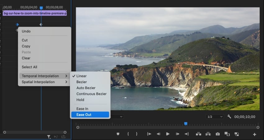 How to zoom in on video in Premiere Pro