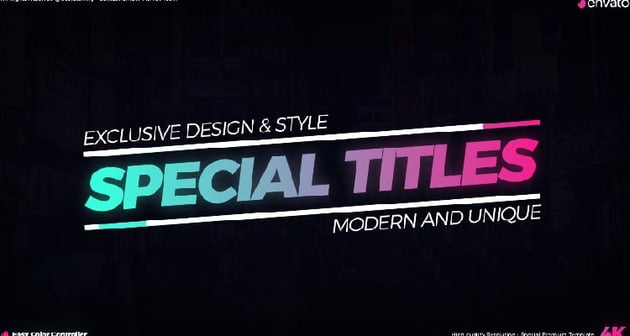 Special Titles with Neon Effects for Premiere Pro
