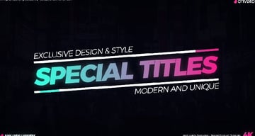 Special Titles with Neon Effects for Premiere Pro